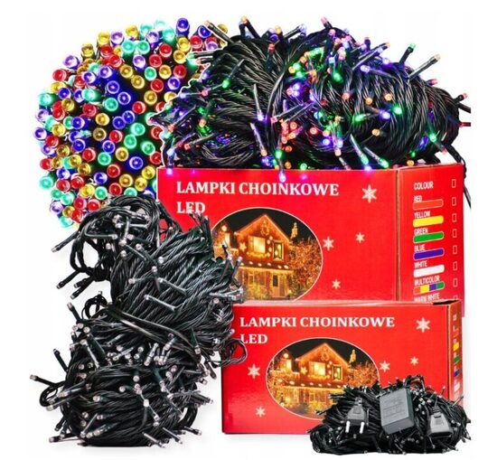  Kalėdinės lemputės 300 led Kalėdinė girlianda Led 300, 21 metrai Įvairių spalvų